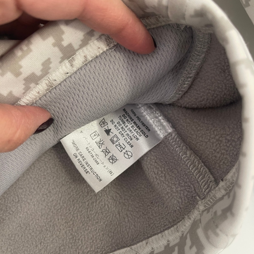 Burton Houndstooth Full Zip Hoodie Ski Jacket Women's Size‎ Medium Grey White - Picture 9 of 11